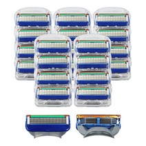 질레트 퓨전 매뉴얼 면도날 호환 20입팩 세트, 5P