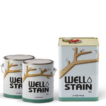 웰 WELL 오일스테인 DIY 페인트 4리터 가구 데크 한옥 목재 파고라 팬션 아파트 목조.주택 방부목 보호, 참나무