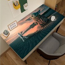 게이밍 의자디즈니 스타 워즈 마스터 베이비 요다 90x40cm 큰 두꺼운 마우스 패드 키보드 노트북 테이블 매, 06 A6_10 LockEdge800x300x2mm