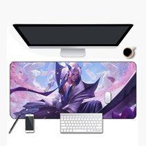 뉴타임즈 마우스 장패드 리그오브레전드 롤 LOL, 영혼의꽃 요네 + 800x300mm + 5mm