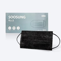 수성 수술용 덴탈마스크, 50개입, 4개, 블랙