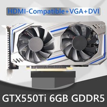 GTX550Ti 1GB 2GB 4GB 6GB 8GB 컴퓨터 그래픽 카드 192bit GDDR5 듀얼 냉각 팬이 장착 된 NVIDIA PCI-Expre, 04 6GB GDDR5 Silver