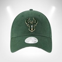 New Era 100% 정품 성인 밀워키 벅스 기본 로고 39THIRTY 플렉스 모자 - 헌터 그린(여성)