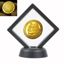기념주화 비트코인선물 모형소품선물 기념품 금 도금 Bitcoin 리플 Ethereum 동전 Collectible Art 스탠드, 15 A Dogecoin gold 1