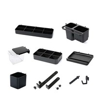 MOKHAMSA 블랙 SKADIS 타공판부품 40가지 스타일, 03 테이블 고정 거치대(x2)