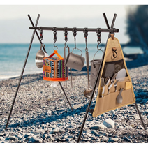 캠피크 캠핑 인디언 행어 걸이 소형, 블랙, 1단