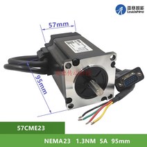 NEMA23 Leadshine 57CME23 2.3Nm 5AClosed loop servomotor 2 상 샤프트 8mm, 02 57CME23 and CL57