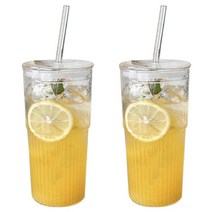 Y플러스원 내열유리 빅 텀블러 2p, 반투명, 650ml