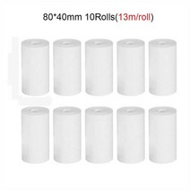 80*40/57*50mm 영수증 감열지 0 롤/가방 인쇄 라벨 롤 모바일 POS 사진 프린터 금전 등록기 용지 사무실, 02 80X40mm 10roll