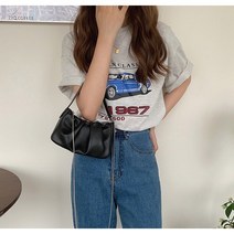 셔링 주름 미니 크로스 토트백 러블리한 버킷백 여름 휴양지 가방
