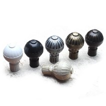 레일앤폴 25mm 커튼 궁전봉마개, 1조, 1조 화이트
