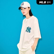 MLB 모노티브 오버핏 반팔 티셔츠 NY (White) 204159