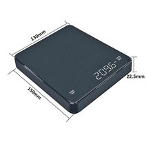 커피저울 커피 전자 저울 타이머가있는 커피 전자 드립 커피 저울 3kg0.1g led 스마트 주방 저울 usb 충전, 검은색