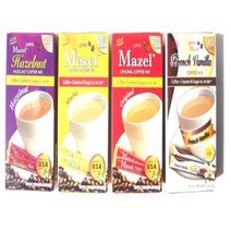 Instant Coffee Packets with Cream Sugar - 4 Flavors - Hazelnut Vanilla Mocha Regular Coffee Flav, 1