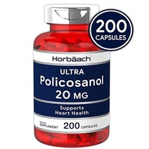 Horbaach 미국직배송 폴리코사놀 20mg 옥타코사놀 200캡슐 정품, 4병