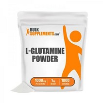 벌크서플라이먼트 L글루타민 1000mg 1000서빙 파우더 머슬 리커버리, Powder, 2.2 Pound (Pack of 1)