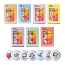 BT21 베이비 고반발 무광 골프공 3피스 하프6구, 치미
