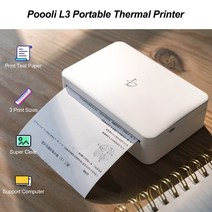 휴대용프린터A4 페이지라벨기 미니 모바일 네임 프린터 Pooooli l3 300dpi 열전사 57.5mm79.5mm110mm 용지 너비 bt 무선 포토 그레이스케일 모드 라벨