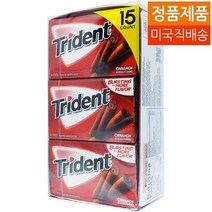 Trident 트리덴트 계피 무설탕 껌 15팩