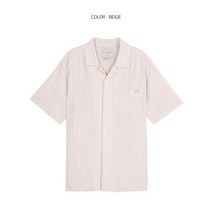 티비제이 TBJ Nearby. [단독특가전] 공용 린넨 소재 시원한 오픈카라넥 세로 스트라이프 멋스러운 반카라 셔츠 3컬러!