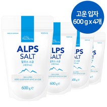 네이처모닝 알프스 미네랄 소금 600g 가는입자 독일직수입, 가는입자  600g, 4개