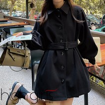 [ 하이걸스 ] 세이아 벨트 트렌치코트 레드양 봄 가을 정장
