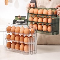 계란트레이_보관함_에그_계란_냉장고_30구_정리_달걀_자동폴딩_LW_케이스_수납함 F528, 폴딩 30구 트레이 투명, 01. 투명색