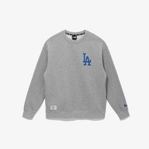 뉴에라 [뉴에라][공용]MLB 그리드 로고 LA 다저스 맨투맨 헤더 그레이 (13338672)