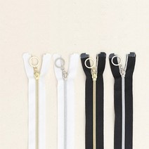 소잉데일리 의류용 지퍼 및 슬라이더 모음전_ 3호 5호 80여종, 65cm_화이트, 10. 5호 코일 실버지퍼