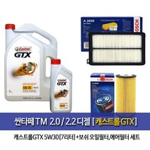 Castrol GTX 싼타페TM 디젤 캐스트롤GTX(6L+1L)7L 엔진오일 96-A2659, 5w30
