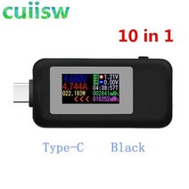 8 in1 QC2.0 3.0 4-30v 전력 USB 용량 전압 테스터 전류 측정기 모니터 전압계 전류계, G 10 in 1