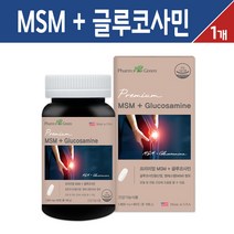 MSM 글루코사민 관절 연골 영양제 고함량 엠에스엠 1500 초록입홍합 상어연골 분말 콜라겐 캡슐 갱년기 여성 중년 남성 무릎 손목 건강 식약처 인증 기능식품, 1박스, 프리미엄 MSM 글루코사민 60정