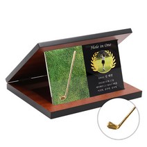 골드모아 [골드모아] 순금 아크릴 골프채 상패 [대형] 3.75g 24K 홀인원 싱글 기념 선물