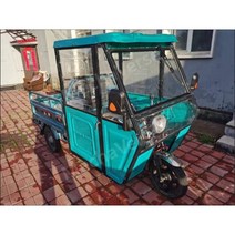 연예인커피차 푸드트럭 스낵카 이동식밥차 트레일러 야외 세발 자전거 전기 식품 케이터링 JH, 90cm바다색