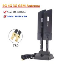 LTE 모뎀 외장안테나 무선신호 부스트 5G 4G LTE 3G GSM 600 6000Mhz 라우터 공중 옴니 와이파이 CPE 프로, 02 RPSMA male