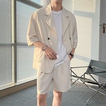블레이저 여름재킷 셋업수트 정장 캐주얼 코트 블레이져 남자 반팔자켓 반바지