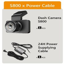 가정용CCTV 실외용 초고화질 CCTV IMOU 차량용 8MP 대시캠 S800 4K 울트라 HD DVR IPS 스크린 24 시간 주차 DVR 비디오 레코더 음성 제어 충돌, 6.S800 x Power Cable