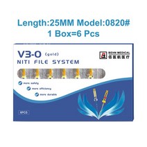 치과용 웨이브 원 골드 파일 25mm 슈퍼 로터리 엔도 Endodontics M-와이어 기술 Niti 엔진 사용 루트 캐널, 04 25MM-0820