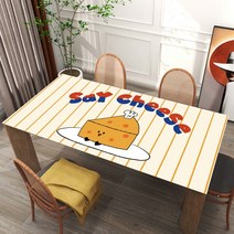 폴라도레 방수 PVC 가죽 식탁보 4인 6인용 빈티지 테이블보, 1.4인용(120x60cm), 4.세이치즈