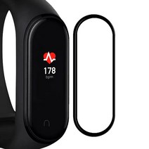 로랜텍 샤오미 미밴드4 풀커버 강화유리필름, 1개, 미밴드4 풀커버 강화필름