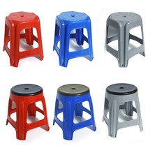 포장마차의자 술집의자 업소용 가게 식당 편의점의자 야외 플라스틱 의자, 02_사각의자 레드