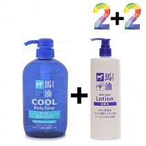 쿨 바디워시 가드름 클렌징 미끌거림없는 아하 바하, 쿨바디워시(파랑) 2개_아하바하토너 2개