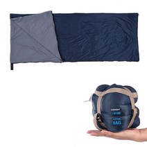 Lixada 190*75cm 초경량 침낭 캠핑 하이킹 백패킹, 네이비 블루