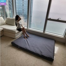 위드차차차 9존 매트리스 바닥형 12cm + 폴리겉커버 침대형 8cm 프리미엄 마약 꿀잠 토퍼 바닥 침대 접이식 수면 원룸 침대 자취 기절, 차콜 프리미엄커버+결합벨트+압축팩, 8cm_슈퍼싱글(110X200cm)