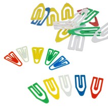 대용량 클립 컬러 페이퍼 문서 미니 사무용 플라스틱 클립세트 서류클립, 1. (소), 45개입, 개
