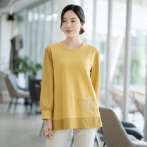엄마옷 모슬린 면 자수 긴팔 티셔츠 TS203026마담 미시옷 50대 중년여성의류 60대 엄마옷 빅사이즈 할머니옷 여성옷