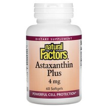 Natural Factors 아스타잔틴 플러스 4mg 소프트젤