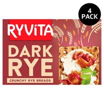 Ryvita Crispbread Dark Rye 리비타 다크 라이 크리스피브레드 250g 4팩, 1개