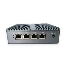 FanlessCPU E3827 Pfense 미니 라우터 서버 4*1000M Lan 지원 Windows10 Linux HD VGA 듀얼 디스플레이 컴, 02 DDR 2GB SSD 16GB_03 EU, 01 Pfense no wifi