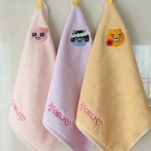 이름인쇄 어린이집_유치원_주방 고리수건 5매 모음, 1개, 01카카오프렌즈해피=프로도(그레이)